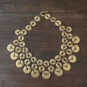 Ralph Lauren gold statement necklace